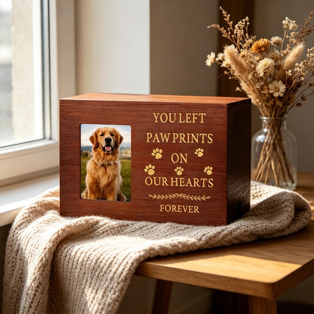 Photographic Memory - Wooden Pet Urn Solid Wood with