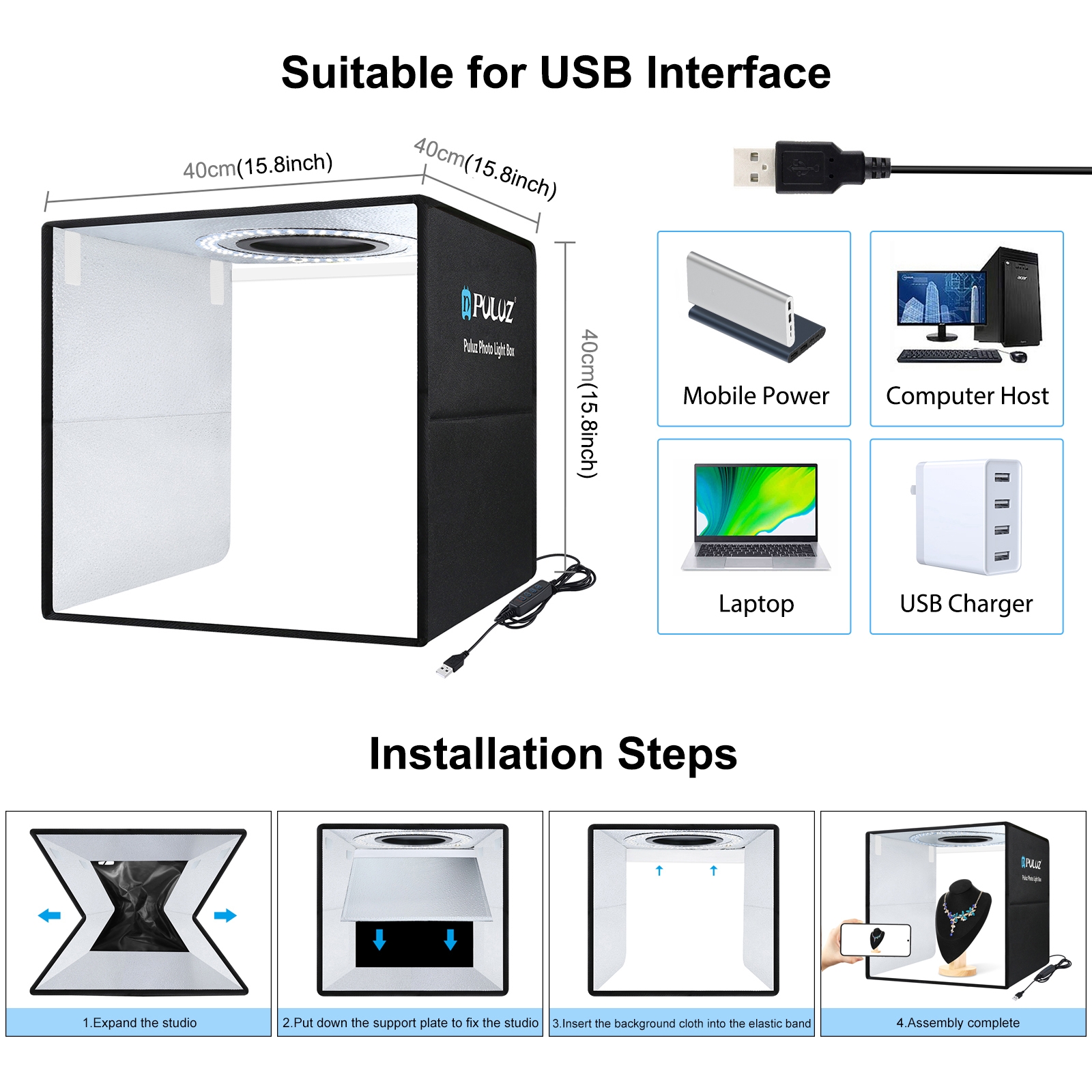 PULUZ 40cm Folding Portable Ri - Photography Darkroom incelemesi ve fiyatı