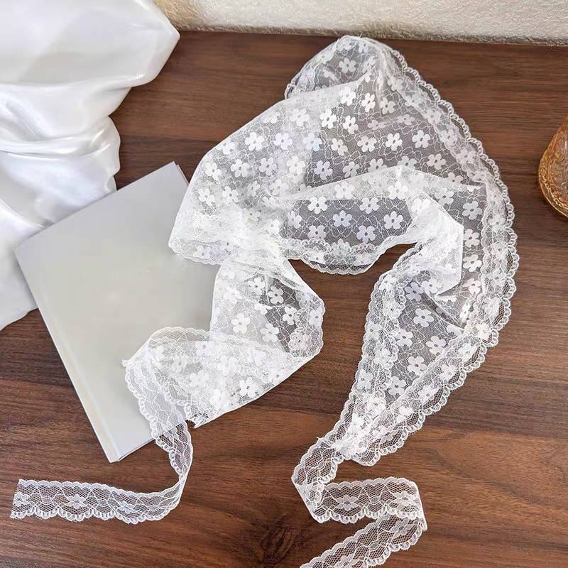 White Woven Floral Lace Hair S - Photography Triangle incelemesi ve fiyatı