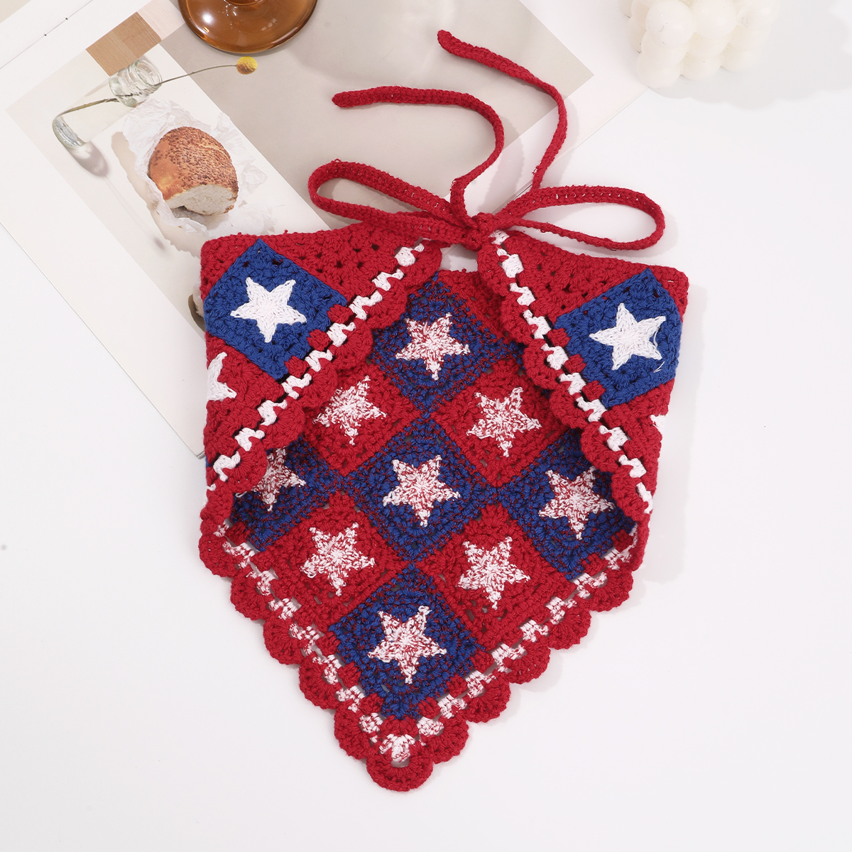 1pc Spring Summer Knitted Tria - Photography Triangle incelemesi ve fiyatı