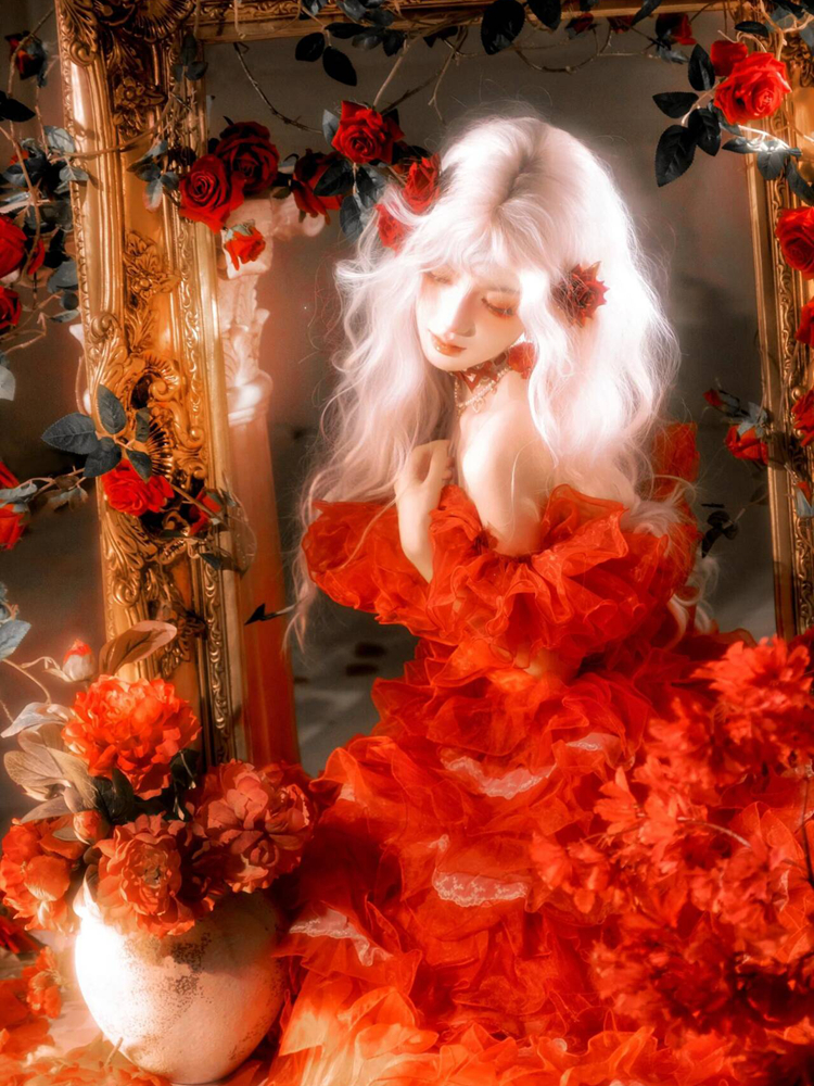 Retro Baroque Style Red Dress  - Photography Young incelemesi ve fiyatı