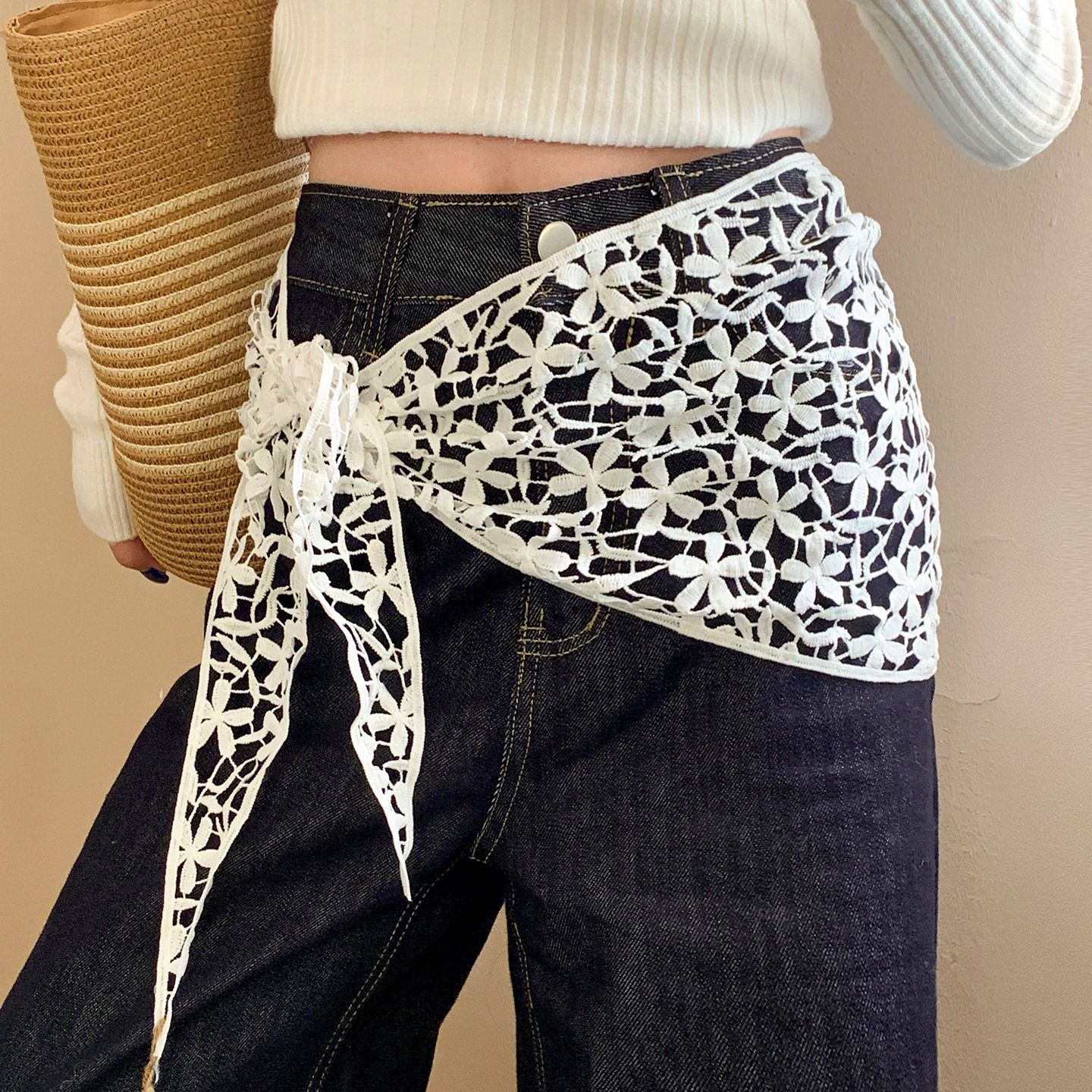 New Korean Lace Triangle Scarf - Photography Triangle incelemesi ve fiyatı