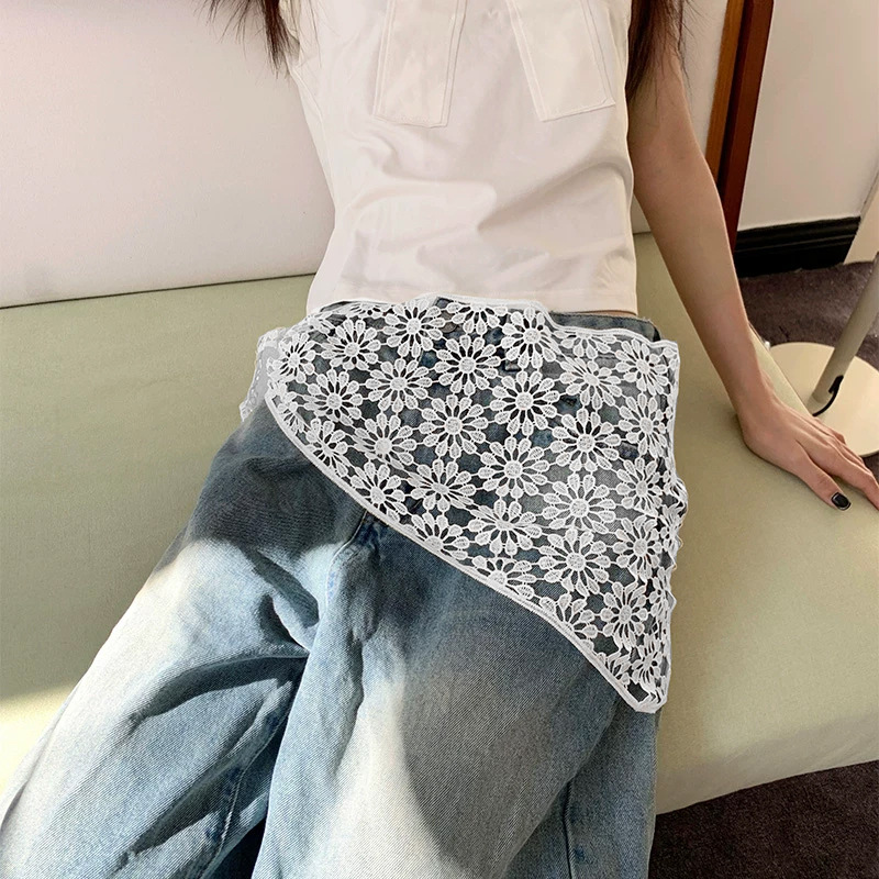 New Korean Lace Triangle Scarf - Photography Triangle incelemesi ve fiyatı
