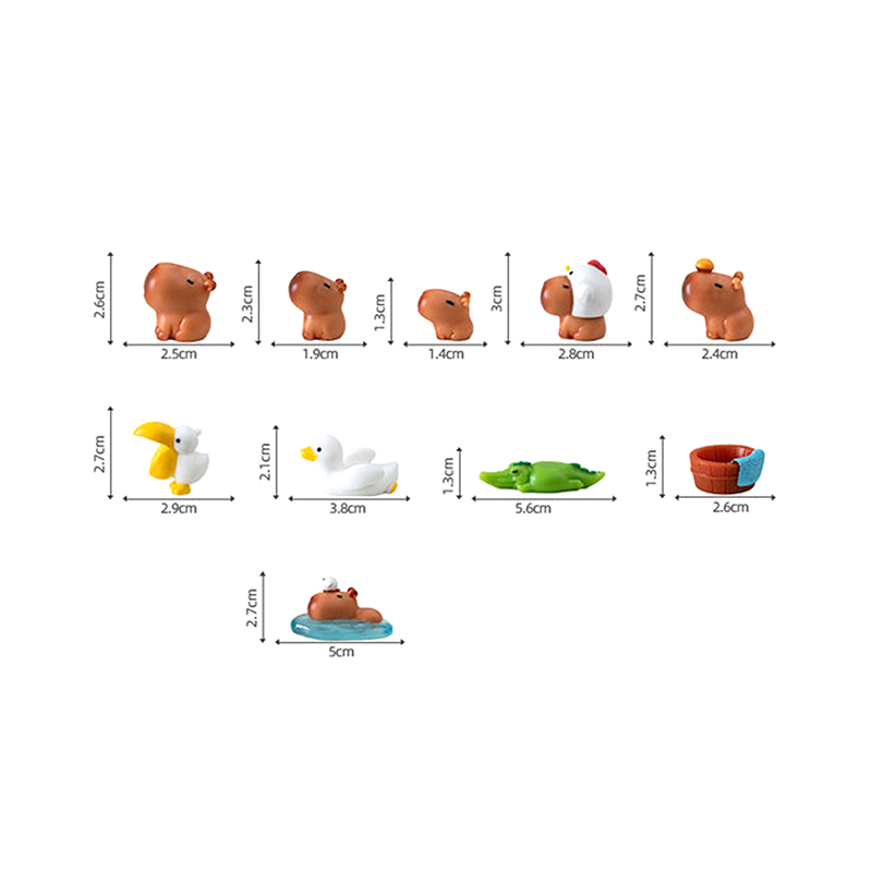 10pcs Miniature Capybara Figur - Photography Desk incelemesi ve fiyatı