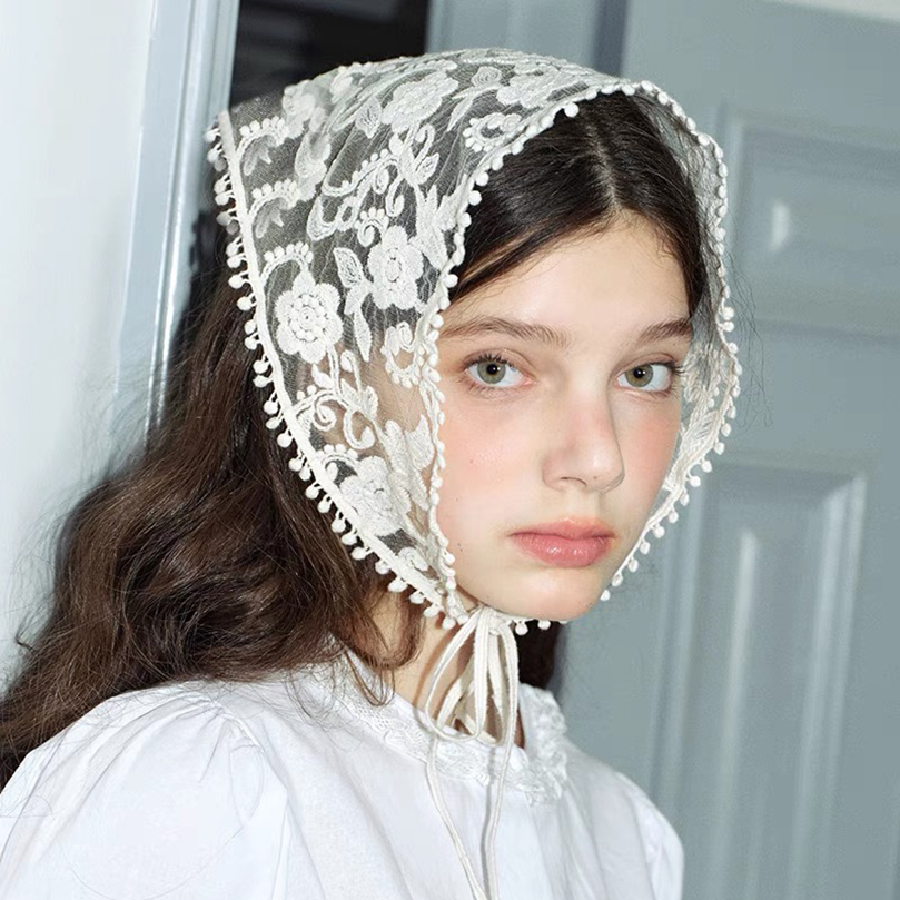 White Woven Floral Lace Hair S - Photography Triangle incelemesi ve fiyatı