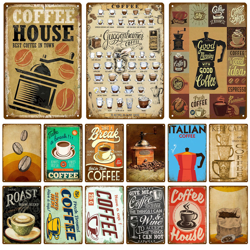 Metal Sign Retro Decor Coffee  - Photography Coffee incelemesi ve fiyatı