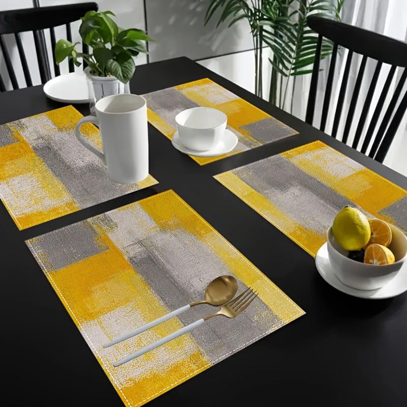 VIKAMA Yellow Gray Abstract Oi - Photography Desk incelemesi ve fiyatı