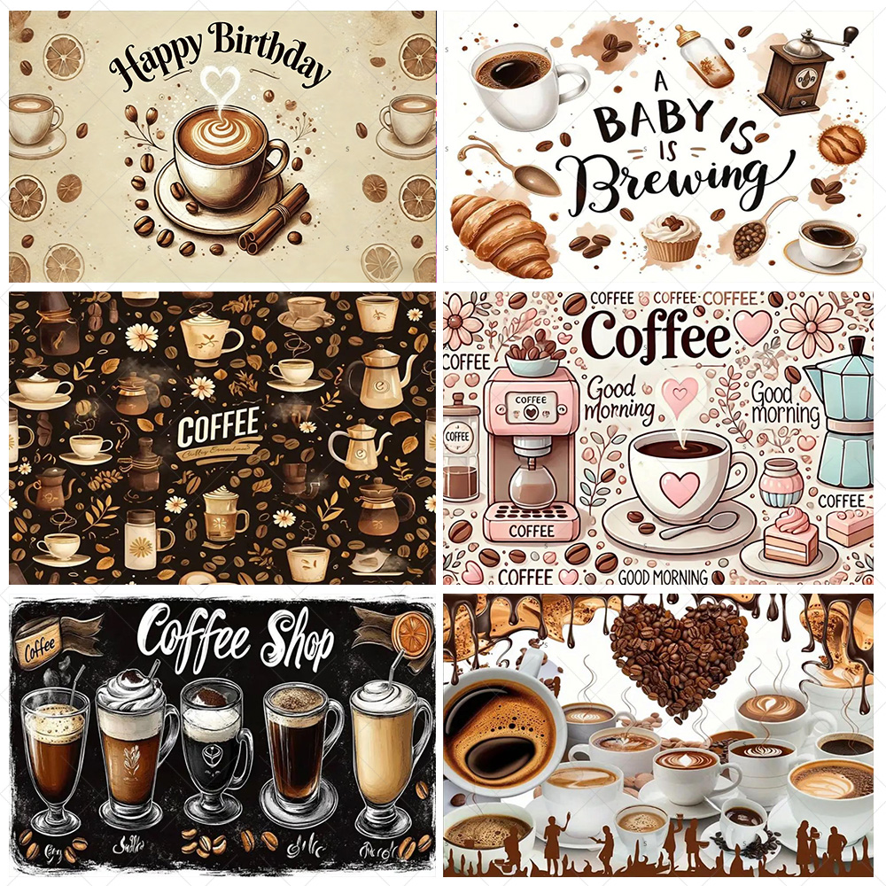 Coffee Theme Backdrop Supplies - Photography Coffee incelemesi ve fiyatı