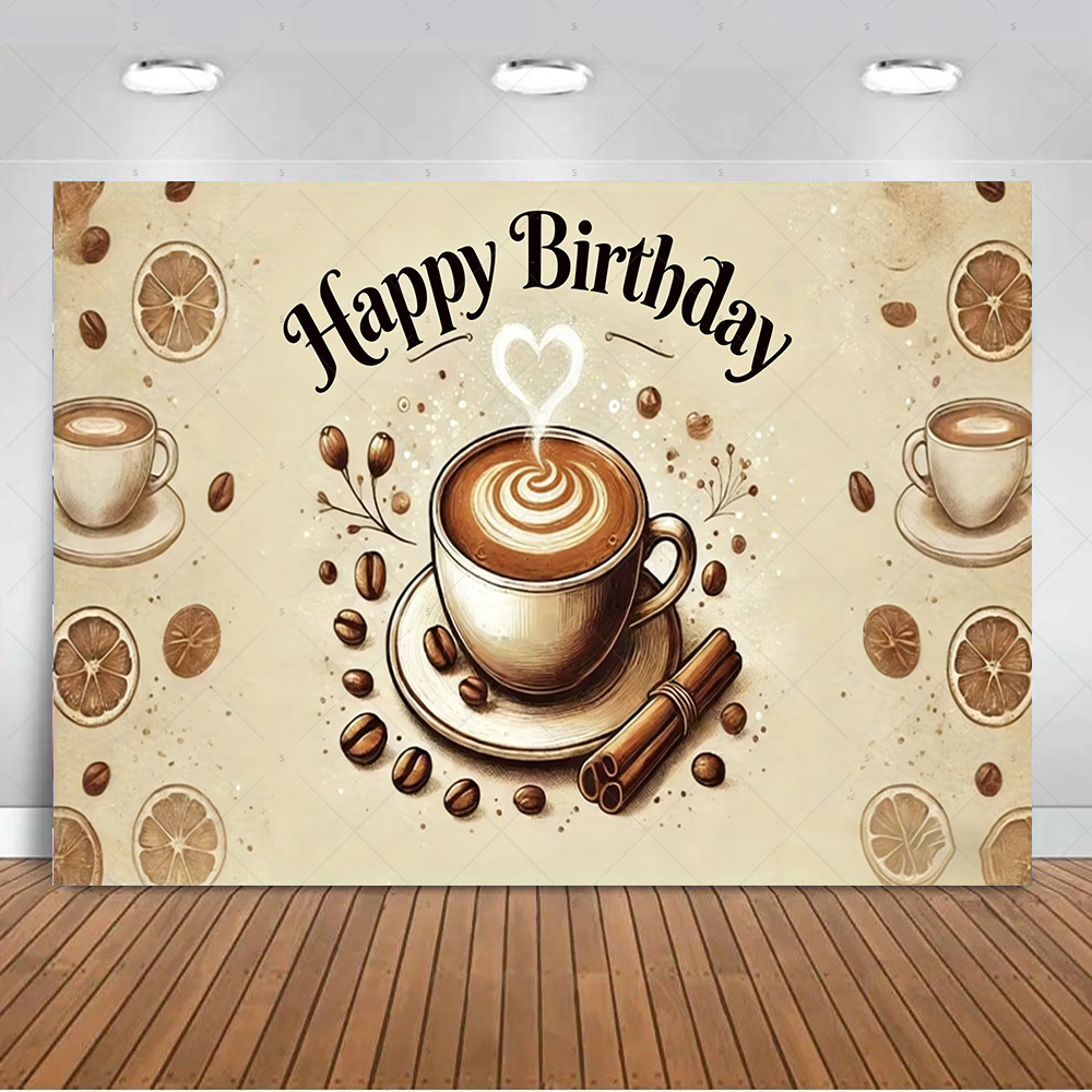Coffee Theme Backdrop Supplies - Photography Coffee incelemesi ve fiyatı
