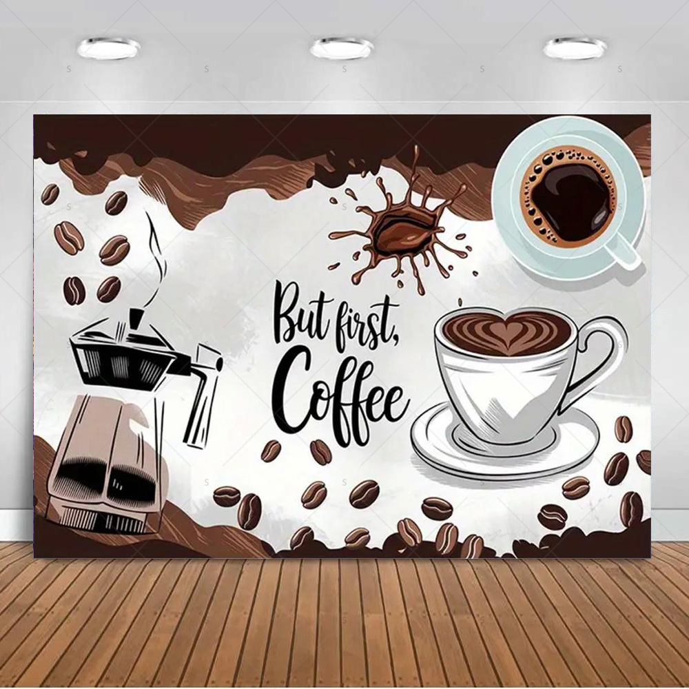 Coffee Theme Backdrop Supplies - Photography Coffee incelemesi ve fiyatı